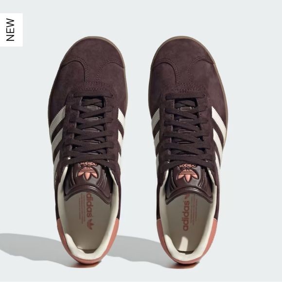 NWT Adidas Gazelle W Originals Sneakers Shadow Brown Cream Gum Size Women 6.5 - Picture 2 of 14